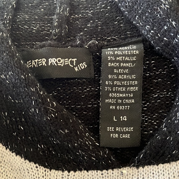 Sweater Project Kids Black  and White Snowflake Sweater Dress - Picture 4 of 4